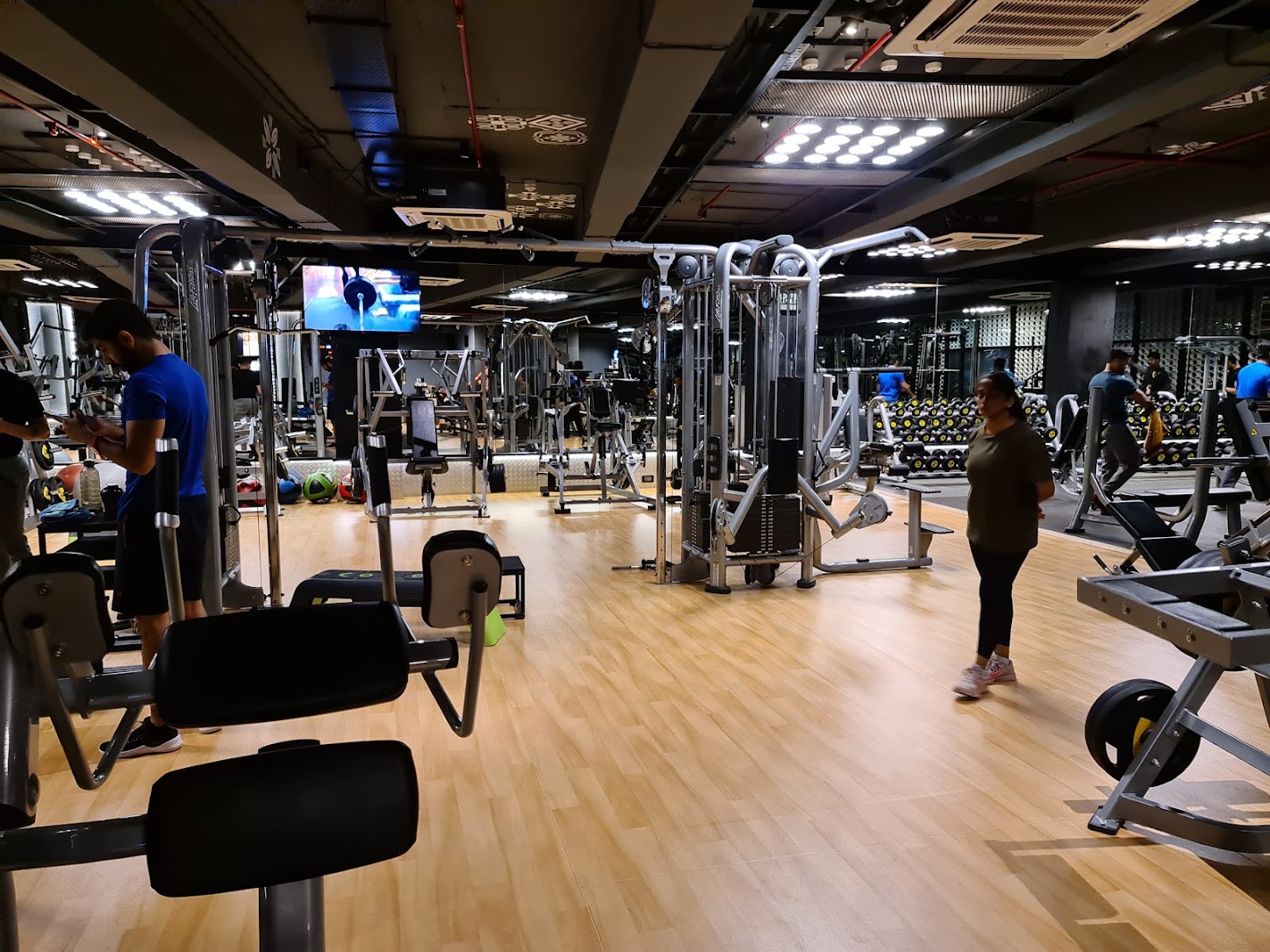 Main gym floor with machines and free weights